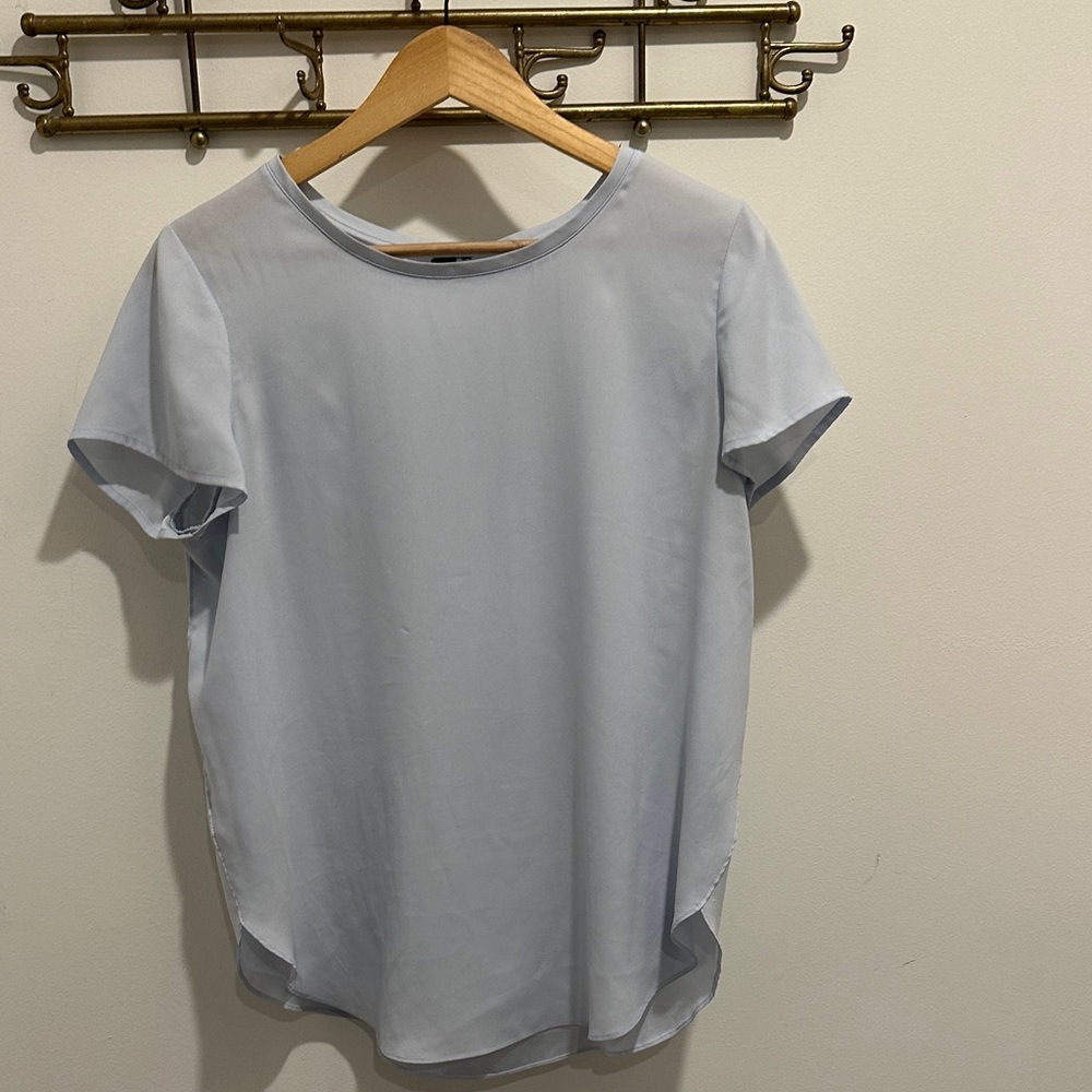 Ann Taylor Light Blue Women’s Blouse Top